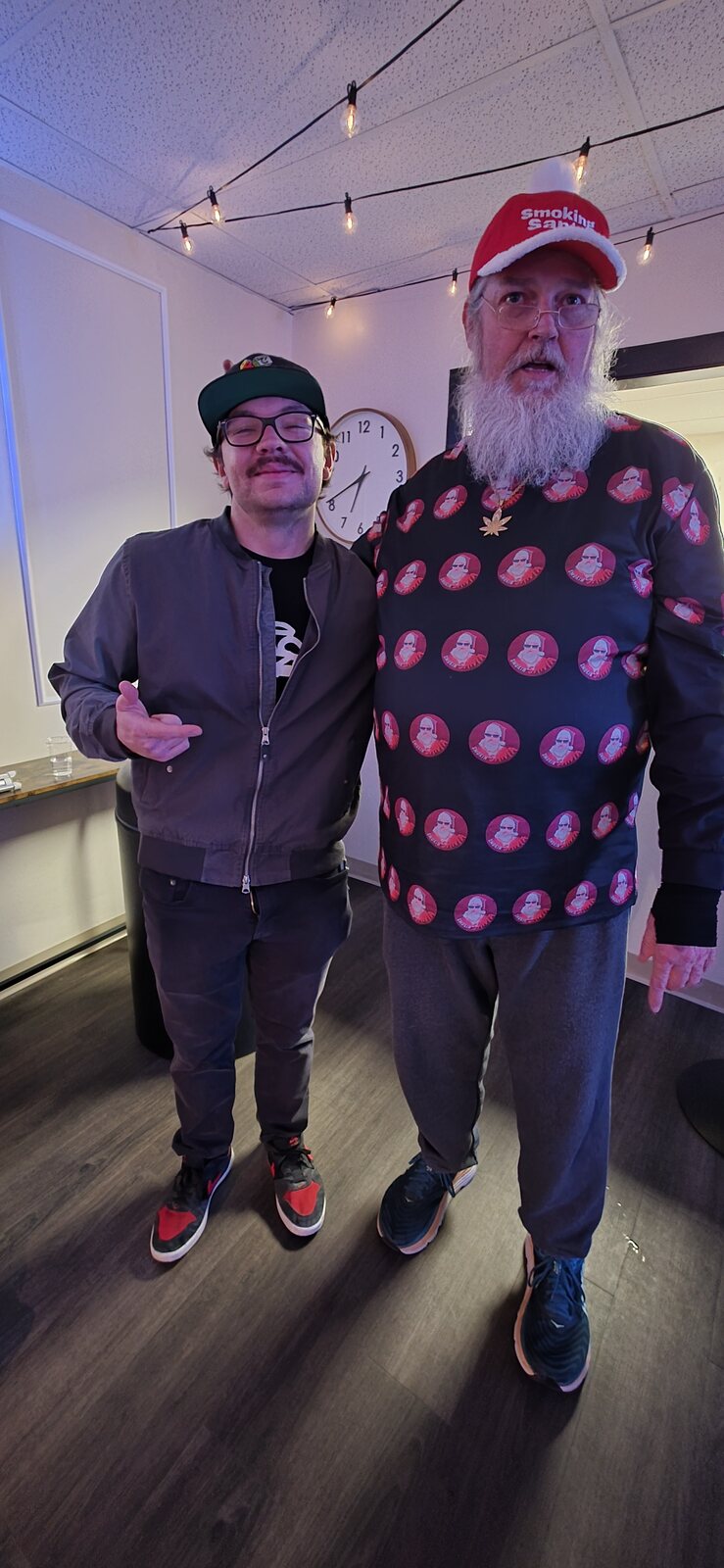 Smoking Santa at a Colorado shop or event
